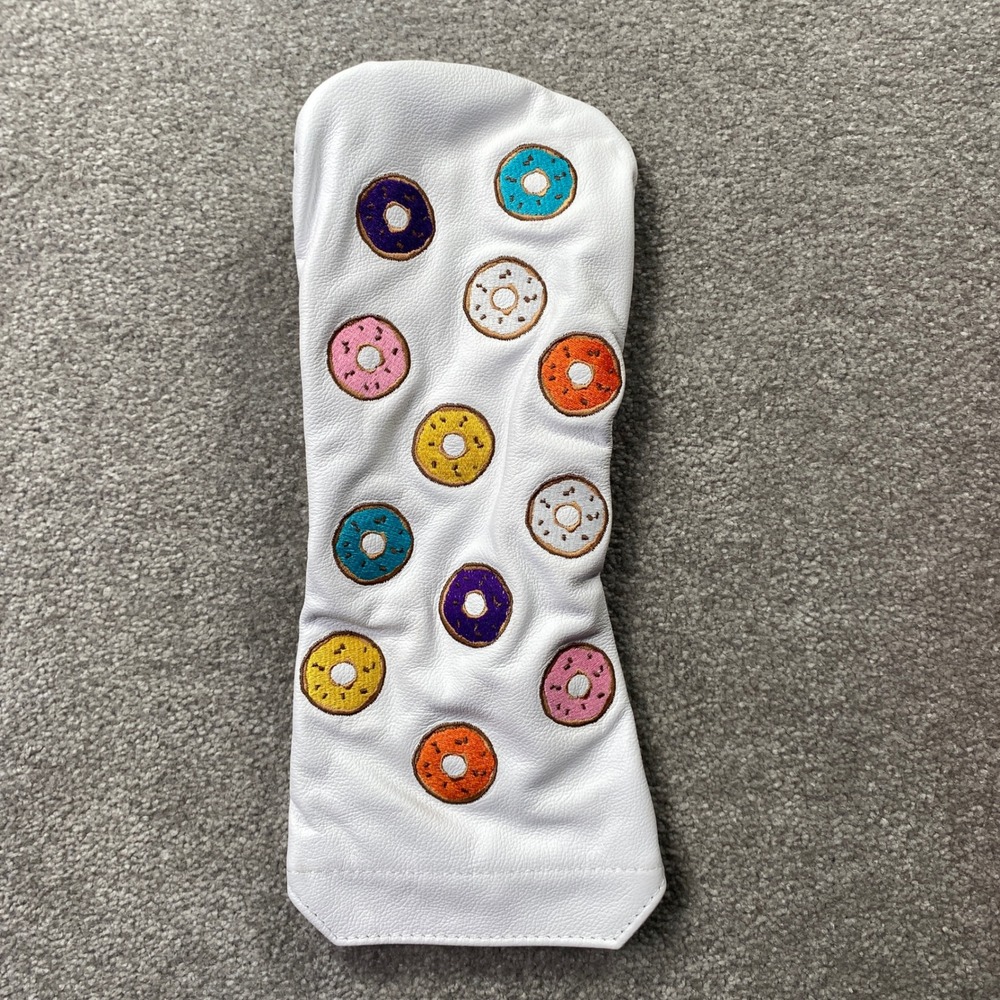 Winston Collection Donut Leather Driver Head Cover White Embroidered